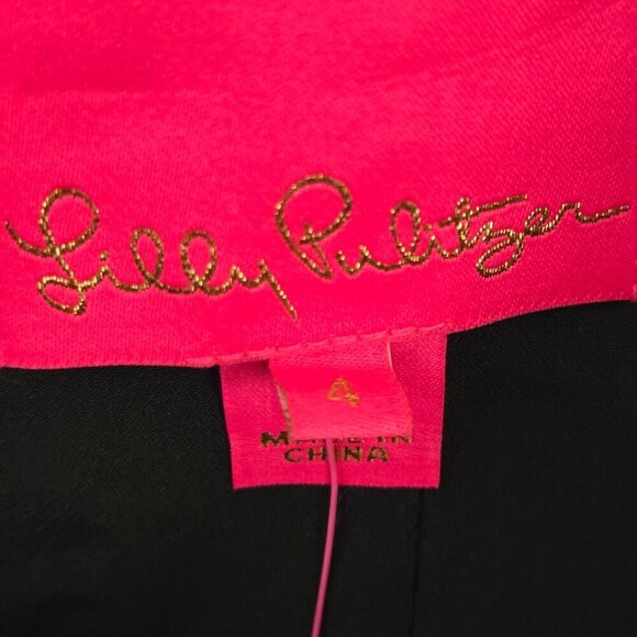 Lilly Pulitzer NWT Leya Floral Jaquard Dress Evergreen Hibis Kiss Jaquard Size 4 - Picture 10 of 14